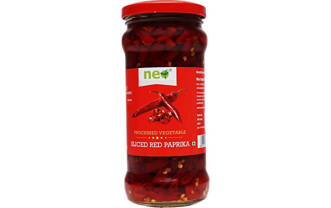 Neo Sliced Red Paprika    Glass Jar  350 grams